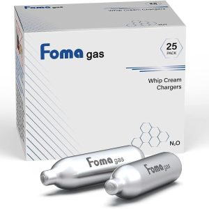 25 pack 8g FOMAGAS Whip Cream Chargers 25 Pack Use by 2027 New