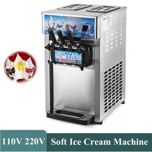3 Flavors Soft Serve Ice Cream Machine Commercial Electric Ice Cream Makers
