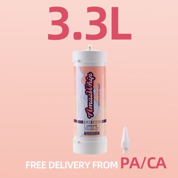 AmazWhip Cream Charger Excellent Taste Original Flavor 3.3L 2000g 1 X TANK