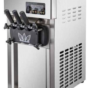 Commercial Soft ICE Cream 3 Flavor Steel Frozen Yogurt Cone Maker Machine 1200W