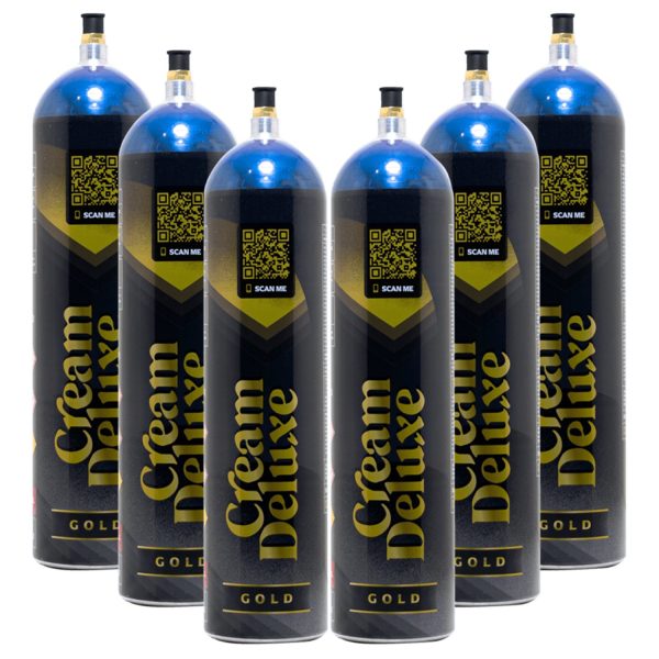 Cream Deluxe Gold Cream Chargers 640g (Pack of 6)