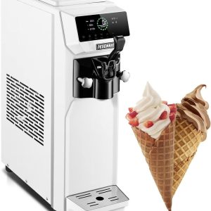 DESENNIE 110V Commercial Soft Serve Ice Cream Machine w Pre-Cooling 13L / 3.4gph
