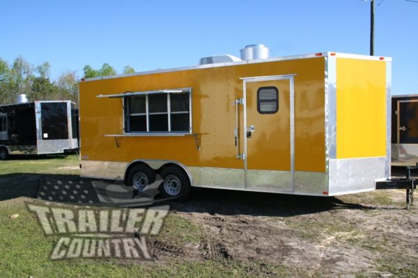 NEW 2024 8.5X20 V NOSE ENCLOSED MOBILE KITCHEN FOOD TRUCK VENDING BBQ TRAILER