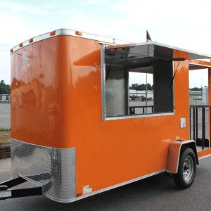 NEW 6×14 6 X 14 Enclosed Concession Food Vending BBQ Porch Trailer * MUST SEE *