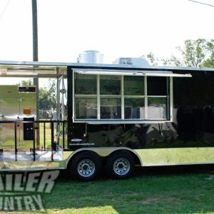 NEW 8.5 X 22 Enclosed Mobile Kitchen Food Vending Concession BBQ Smoker Trailer