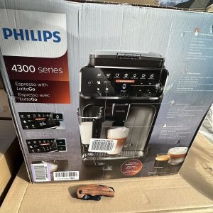 Philips 4300 LatteGo Super-Automatic Espresso Machine, Black -EP4347/94 111 READ