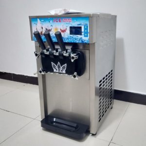 Three Flavors Ice Cream Machine Commercial Soft Ice Cream Makers Stainless Steel