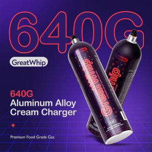Whipped Cream Charger 640g Tank Aluminum Cannister GreatWhip Excellent Taste