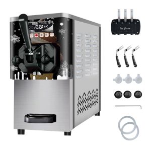 Wixkix Commercial Soft Serve Ice Cream Maker Machine Single Flavor Frozen Yogurt