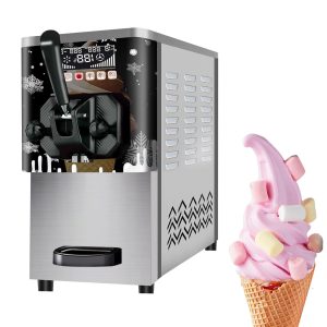 Wixkix Countertop Soft Serve Ice Cream Maker Machine Digital Control Panel 600W